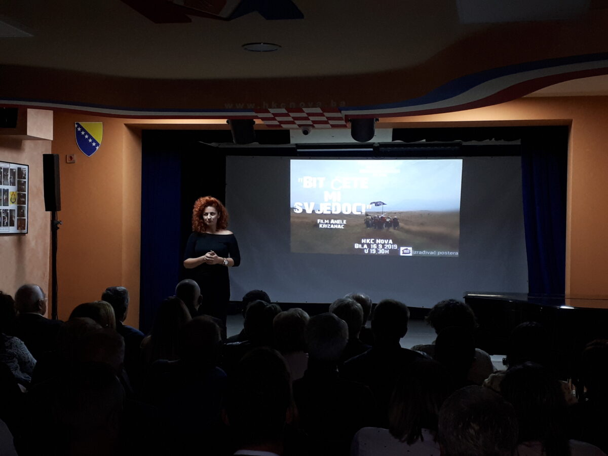 U HKC-u održana projekcija dokumentarnog filma ,,Bit ćete mi svjedoci” Anele Križanac