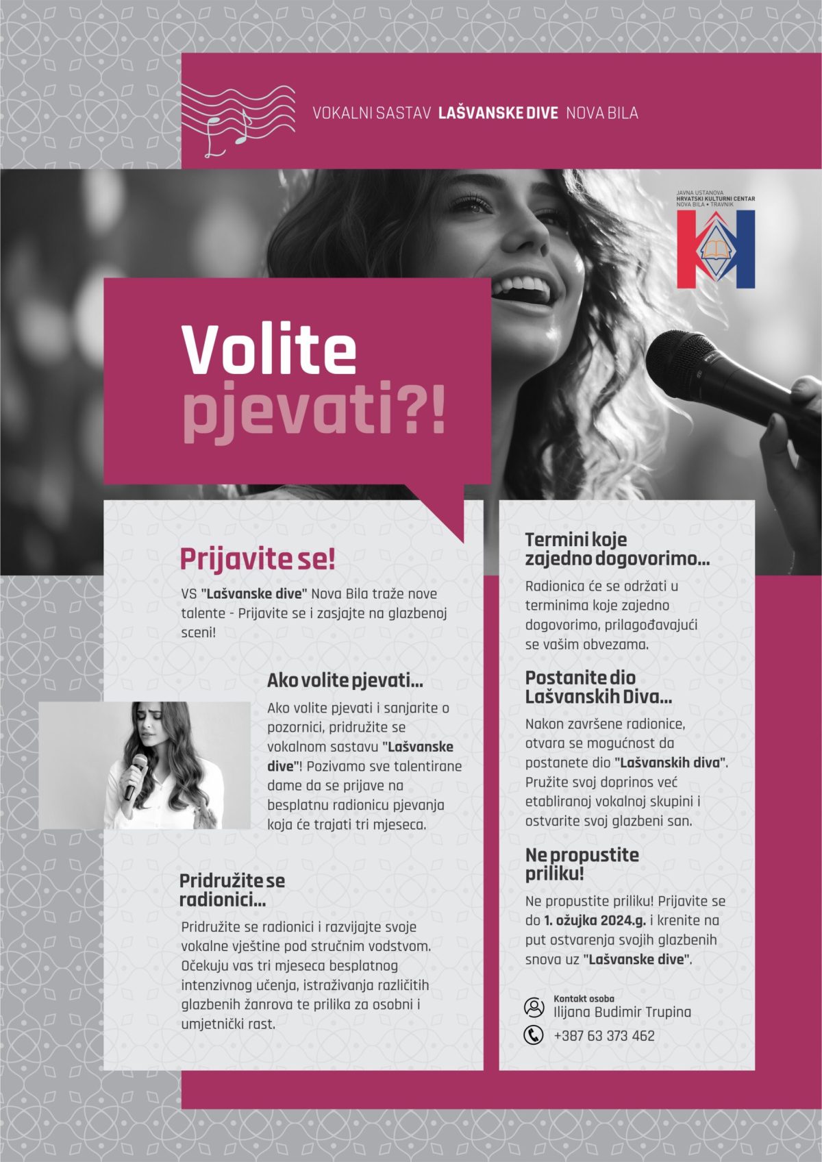 VS “Lašvanske Dive” Nova Bila traže nove talente – Prijavite se i zasjajte na glazbenoj sceni!